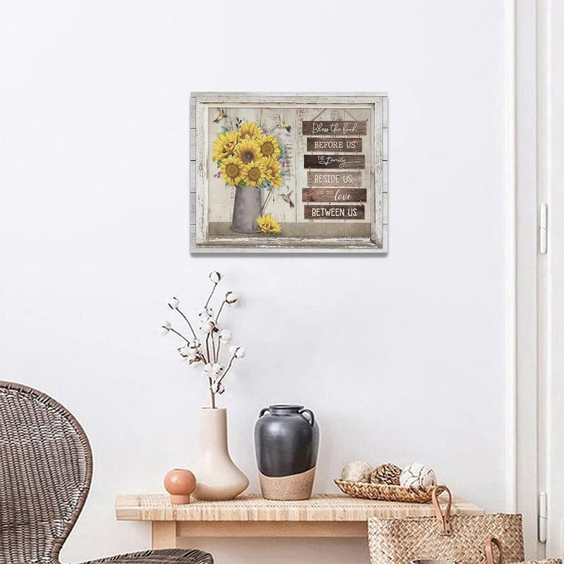 Tijuboni Rustic Sunflowers and Hummingbirds Wall Art - Image 2