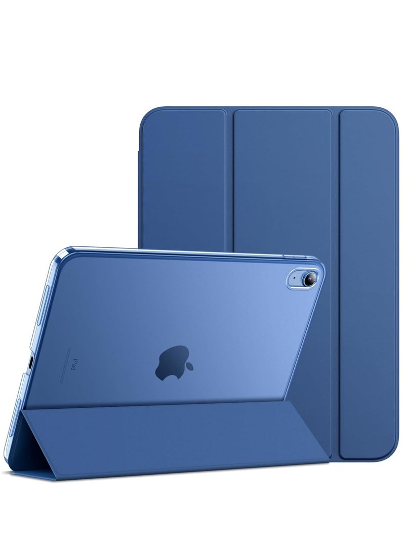 Mufaens iPad 10Th 10.9 Inch 2022 Model 10th Generation Slim Stand Hard Back Shell Cover with Auto Wake/Sleep Navy Blue - Image 1