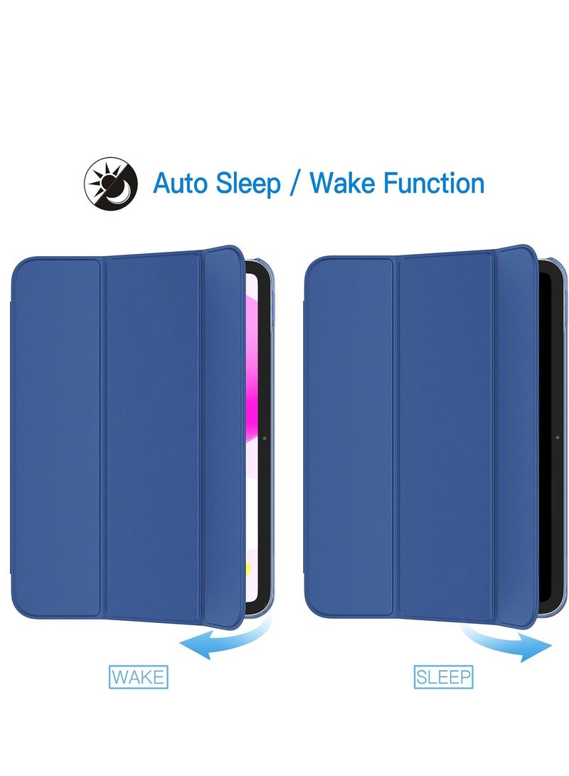Mufaens iPad 10Th 10.9 Inch 2022 Model 10th Generation Slim Stand Hard Back Shell Cover with Auto Wake/Sleep Navy Blue - Image 3