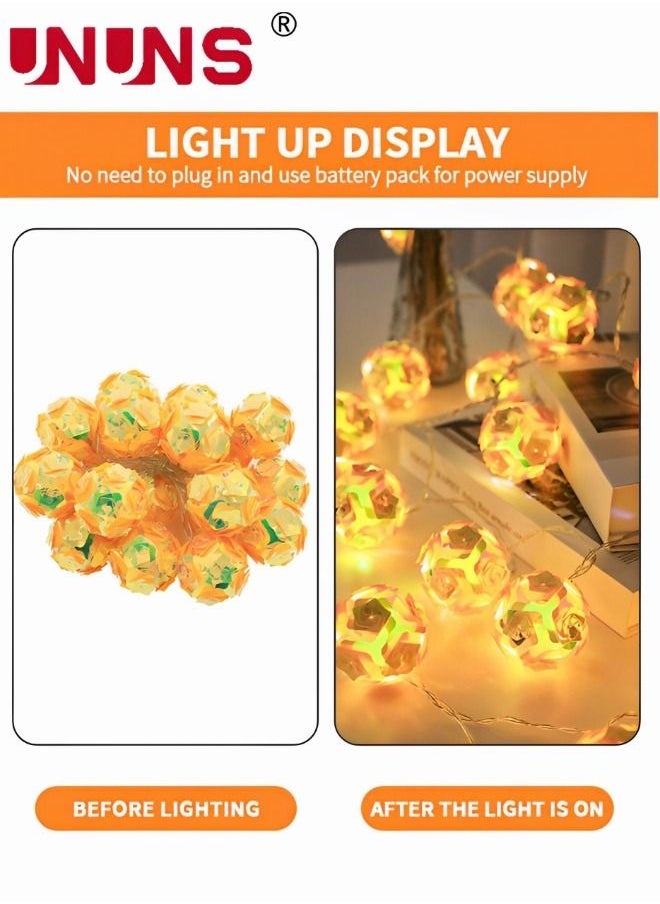 UNUNS أضواء سلسلة LED، أضواء خرافية تعمل بالبطارية مع 20 مصباح LED، إضاءة تزيينية 3 متر للمنزل، حديقة حفلات الفناء الداخلية الخارجية  - Image 5