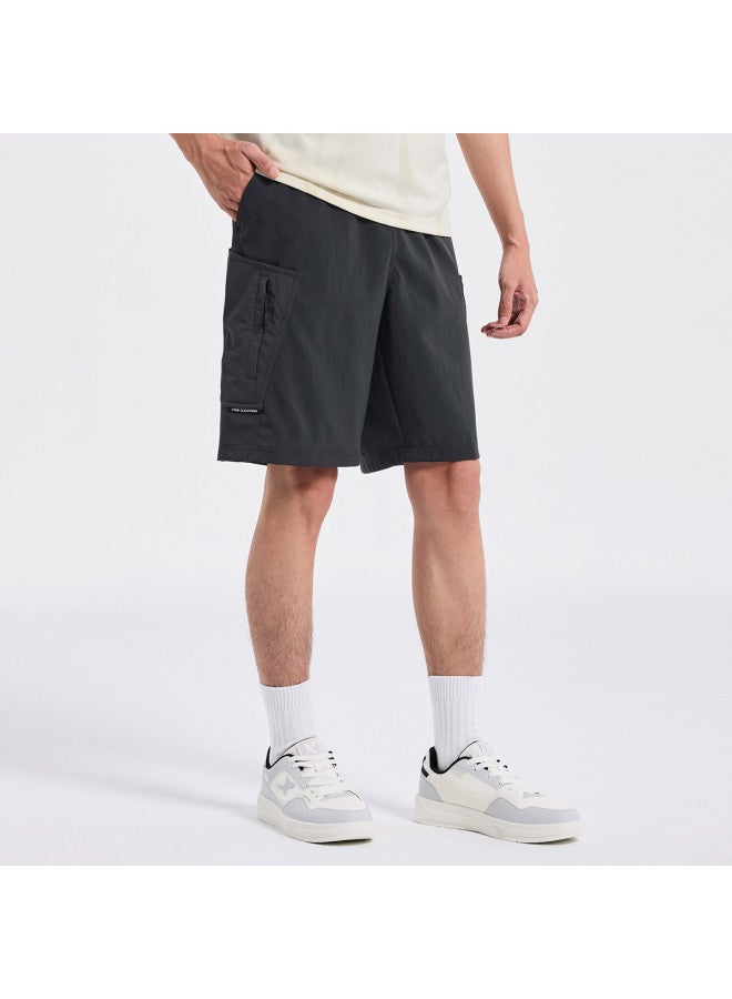 XTEP Fashionable & Breathable】men's Sports Shorts, Breathable Stretch 5-inch Shorts, Outdoor Minimalist Lifestyle Men's Cargo Pants - Image 4