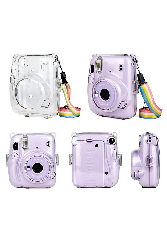 شاربدو Polaroid Instax Mini11 Transparent Storage Case Protective Cover Anti-scratch and Anti-fall