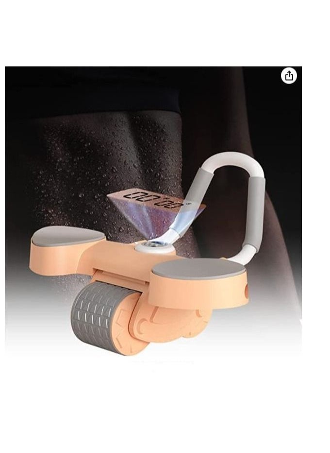 Y&D - 2 and 1 Smart Ab Wheel, Built-in Chip, Accurate Recording, Automatic Rebound Abs Workout Equipment, Good Stability, Free Thickened Pads, Not Hurting the Knees - Image 1