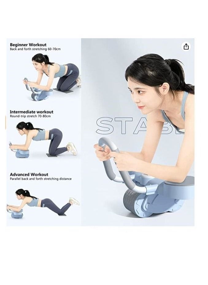Y&D - 2 and 1 Smart Ab Wheel, Built-in Chip, Accurate Recording, Automatic Rebound Abs Workout Equipment, Good Stability, Free Thickened Pads, Not Hurting the Knees - Image 1