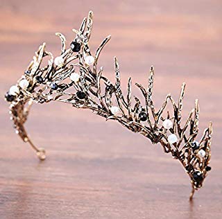 Fdesigner Leiothrix Wedding Bride Crowns and Tiaras Baroque Bridal Flame Hair Accessories Pegeant Crown for Porm (Gold) - Image 3