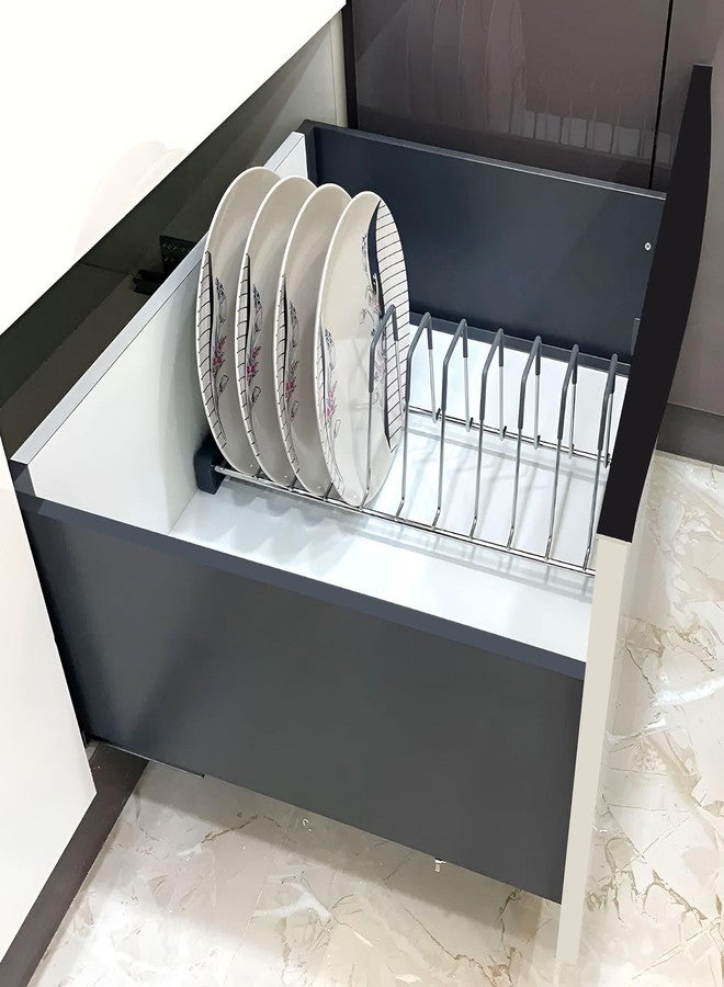 VOLO Stainless Steel Plate Rack – Space Saving Thali Holder for Kitchen Cabinet, Holds 10 Plates, Rust Resistant Dish Organizer Stand for Drying and Storage - Image 4