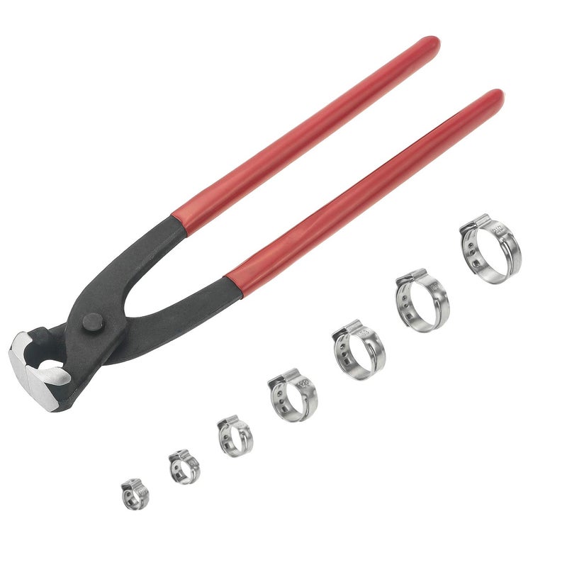 DYWISHKEY دوايشكي مشابك خرطوم من الفولاذ المقاوم للصدأ 304 بأذن واحدة مع مجموعة ملاقط (90 قطعة) - Image 2