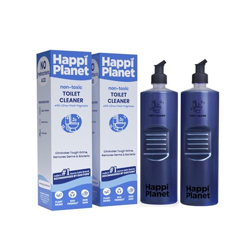 Happi Planet | Organic Disinfectant Toilet Cleaner | 2L | Non Toxic, Natural, Plant Based, Biodegradable, Herbal | Eliminates Tough Grime, Germs & Bacteria | No Toxic Fumes - Image 1