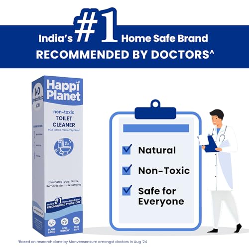 Happi Planet | Organic Disinfectant Toilet Cleaner | 2L | Non Toxic, Natural, Plant Based, Biodegradable, Herbal | Eliminates Tough Grime, Germs & Bacteria | No Toxic Fumes - Image 2