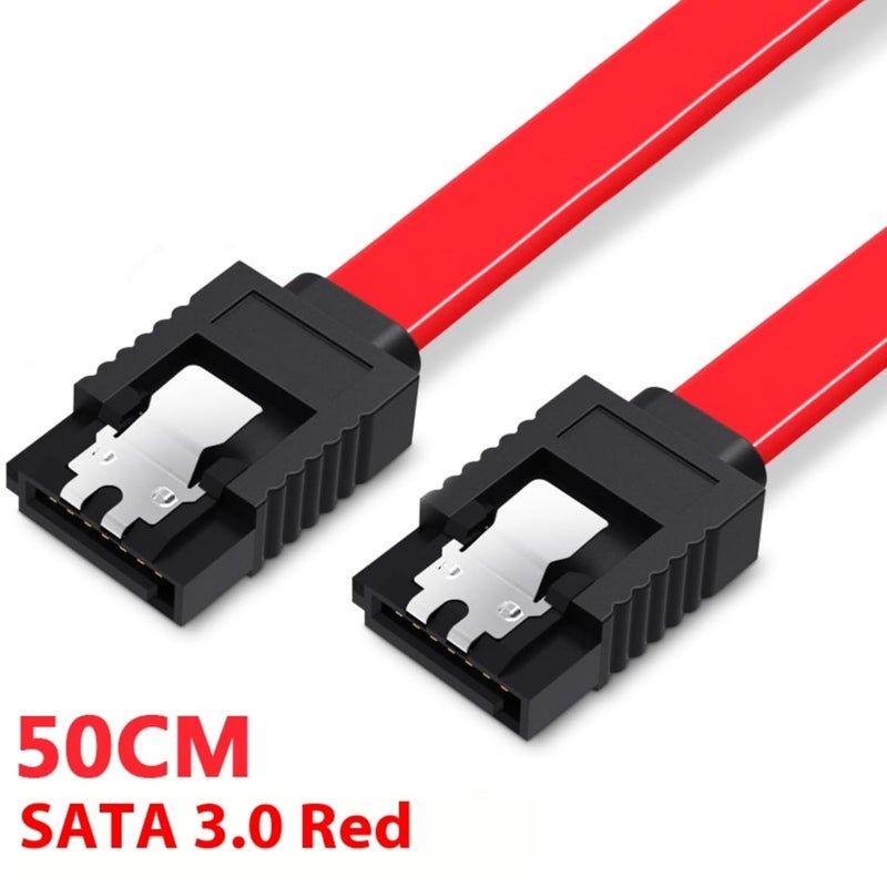 كابل بيانات SATAIII 6 جيجابت/ثانية مع قفل، مرن بطول 50 سم، تصميم موفر للمساحة SATA3.0 لأجهزة كمبيوتر الخوادم مع قفل زاوي - Image 5