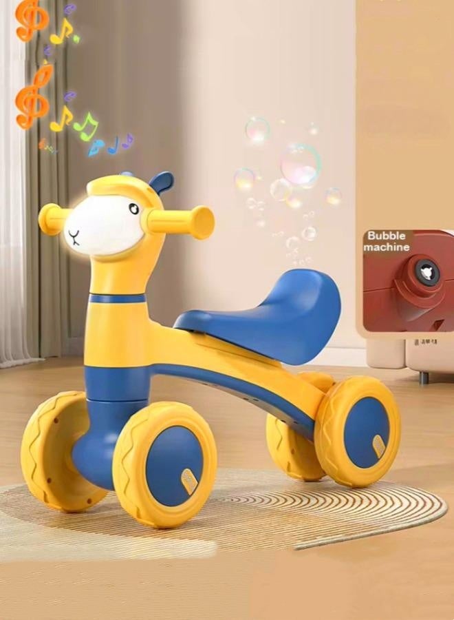 Toddler Foot Scooter Kids 4 Wheels Ride-On Cars Toys  kids toy Baby Walker with Music Lighting and Anti Slip Wheels Anti Roll Music Lighting No Pedal Children Sliding  Baby Balance Bike Kids Toy For Boys And Girls  - Image 1