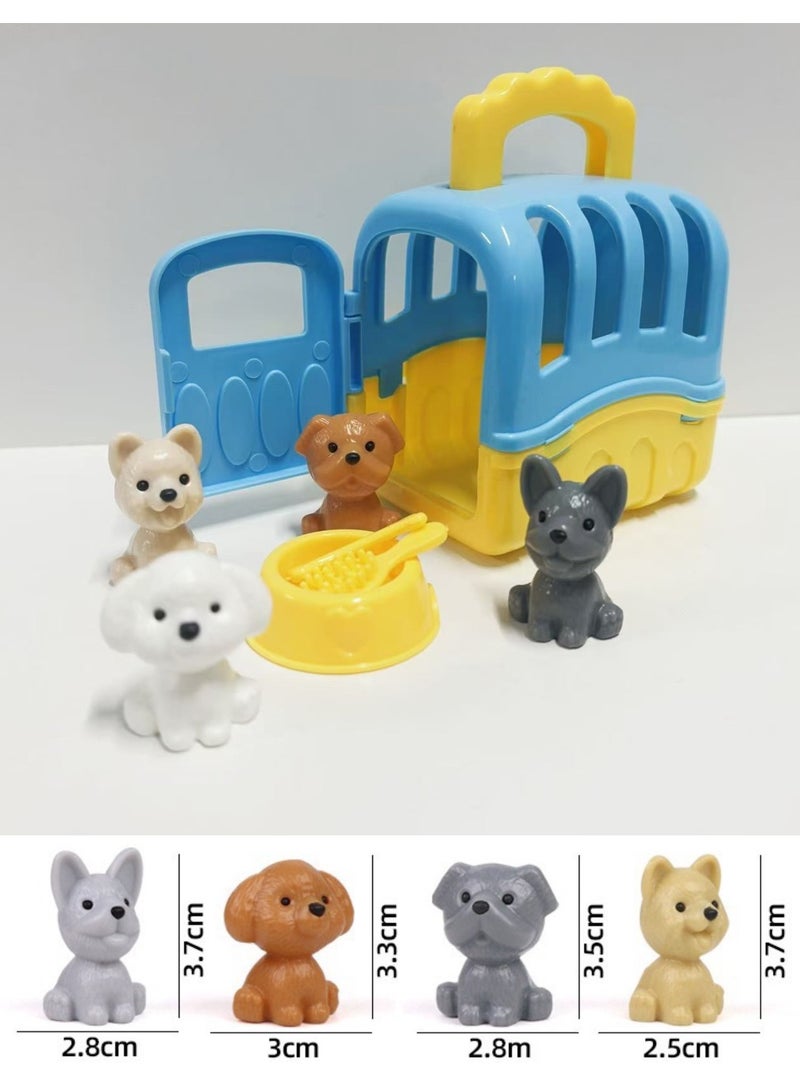 8-Piece Children's playhouse pet toy set Plastic Miniature Pretend Play Toy Set For Kids  - Image 1