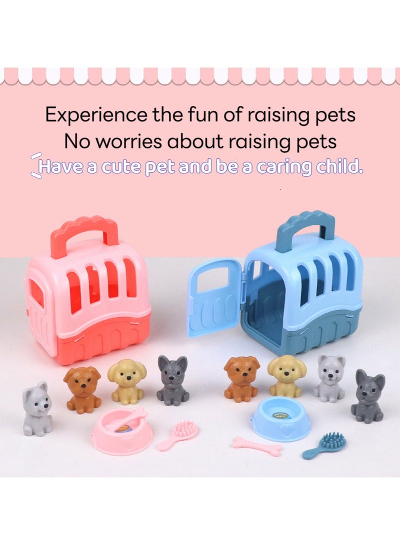 8-Piece Children's playhouse pet toy set Plastic Miniature Pretend Play Toy Set For Kids  - Image 2