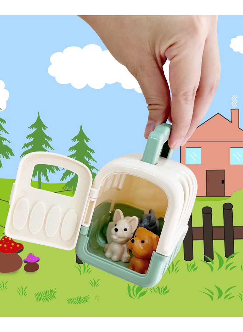 8-Piece Children's playhouse pet toy set Plastic Miniature Pretend Play Toy Set For Kids  - Image 4