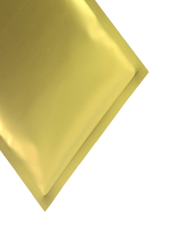 QQ Studio 100 Double-Sided Matte Gold Zip Top Bags w/Tear Notch (7.5x10cm (2.9x3.9"), Gold) - Image 3