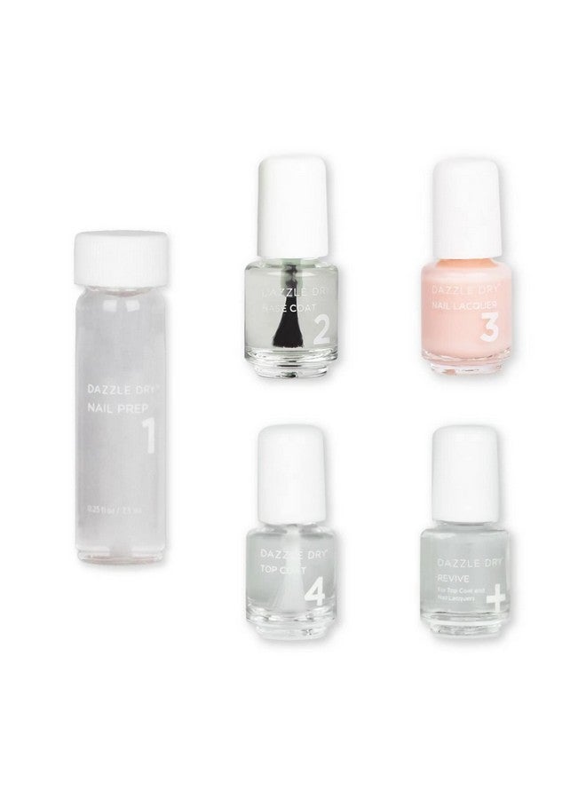 Dazzle Dry Mini Kit 4 Step System Livin' La Vida Yoga A Soft And Pale Creamy Pink With A Hint Of Diamond Dusted Shimmer. Semisheer. (5 Piece Kit) - Image 1