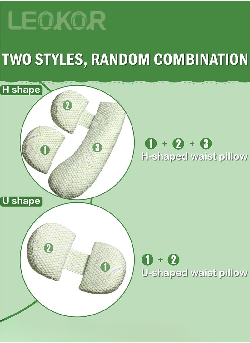 LEOKOR Maternity Pillow, Pregnancy Pillow for Sleeping, Soft Baby Bub Maternity Pillow with Detachable and Adjustable Pillow Cover, Pregnancy Body Pillow Support Legs, Back, Belly  - Image 5