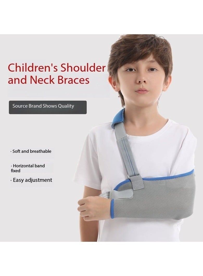 Kids Arm Sling Shoulder Immobilizer with Waist Strap Sponge Filled Design Arm Support Brace for Children Boys Girls - Image 1