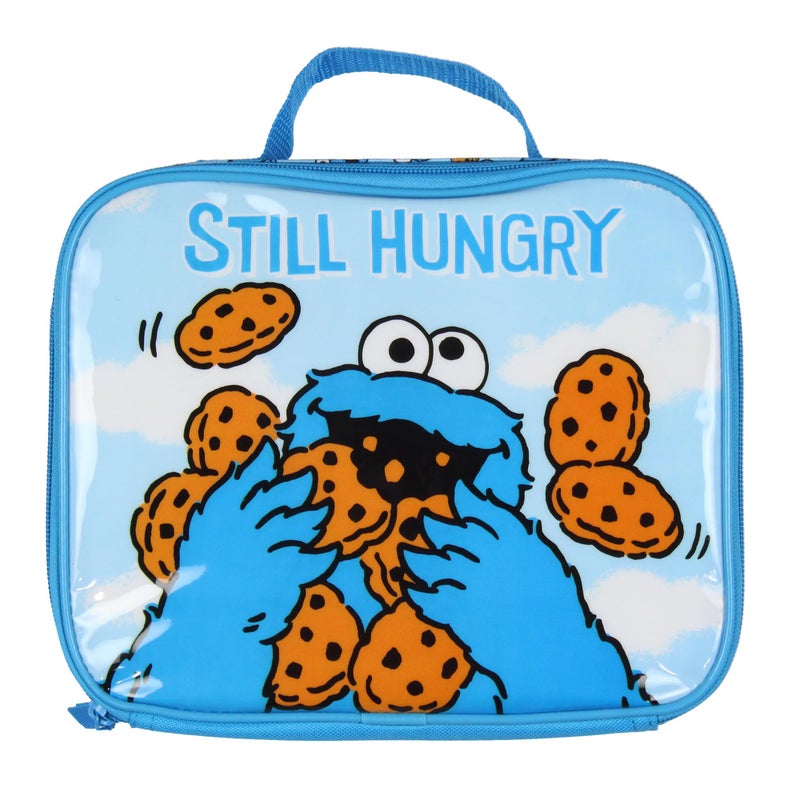 INTIMO Sesame Street Still Hungry Cookie Monster All Over Insulated Lunch Box Bag Tote