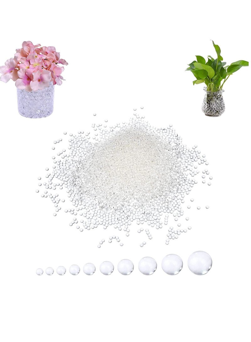 Captaintech 20000 Pcs Jelly Magic Cristal Decorate Water Beads Transparent Hydrogel Jelly Bead Vase Filling Floating Pearl Floating Candle Making - Image 1