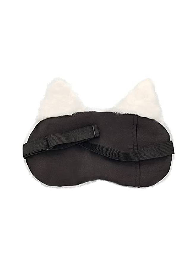 Jenna ™ Cute Tomcat Sleeping Eye Shade Mask Cover for Insomnia Meditation Puffy Eyes and Dark Circles With Gel (White) - Image 3