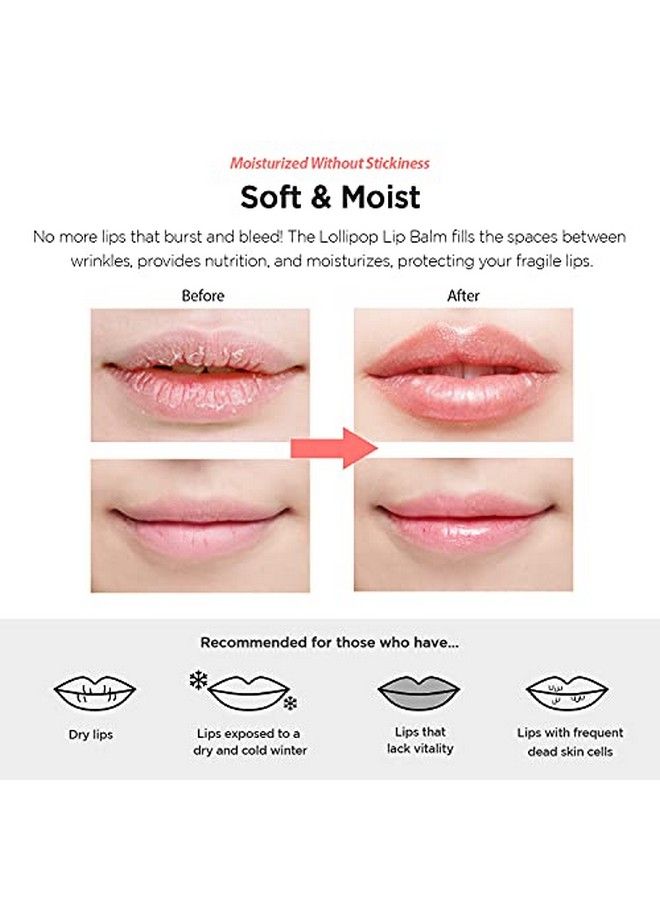 Fascy Lollipop Lip Balm Premium Korean Beeswax Moisturizing Shea Butter Natural Soybean And Vitamin E Parabenfree Small (0.13 Oz) (Strawberry) - Image 5