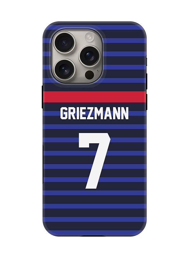 Stylizedd Tough Pro Magnetic Case for iPhone 16 Pro, Dual Layer hybrid PC + TPU Mobile Cover Matte - Football - France,  Griezmann - Image 1