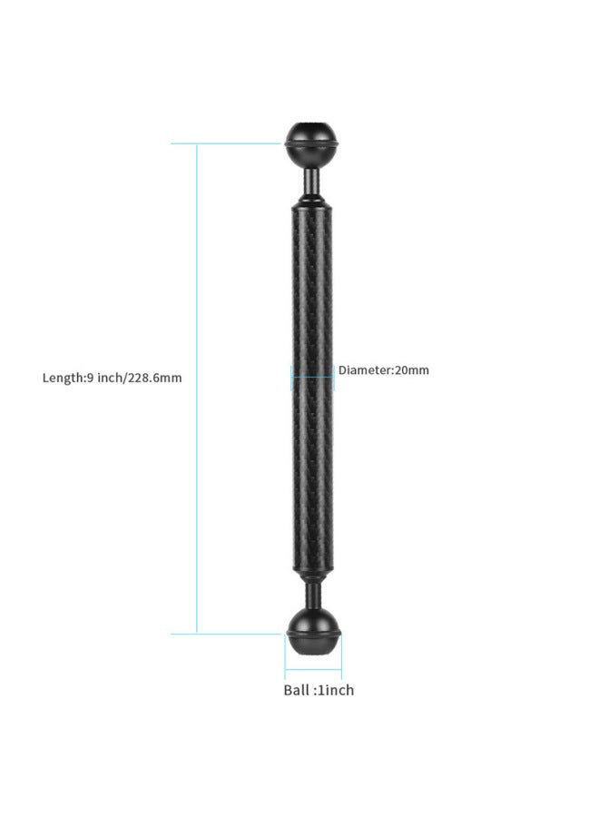 Flying Super Camera Diving Buoyancy Lamp Arm 5/6/7/8/9/10/11/12 Inch Lamp Arm D20mm Buoyancy Arm-Color:Diameter 20mm9 Inch Black  - Image 1
