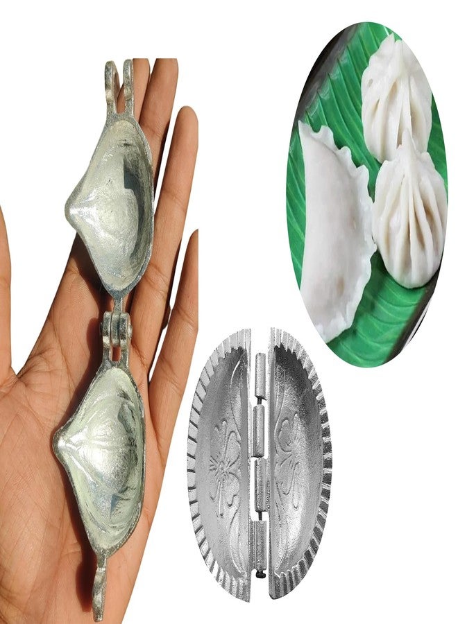 Ervio Modak Maker & Gujiya Maker Set of 2 | Aluminium Modak Mould, Gujiya Mould, Momos, Karanji & Dumpling Maker | Easy Press Sweet Maker Tool for Festivals & Pooja Sweets - Image 3