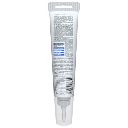 GE Advanced Silicone Caulk for Window & Door, White, 2.8 fl oz Tube, 1 Pack - 100% Waterproof Silicone Sealant, 5X Stronger Adhesion, Freeze & Sun Proof - Image 2