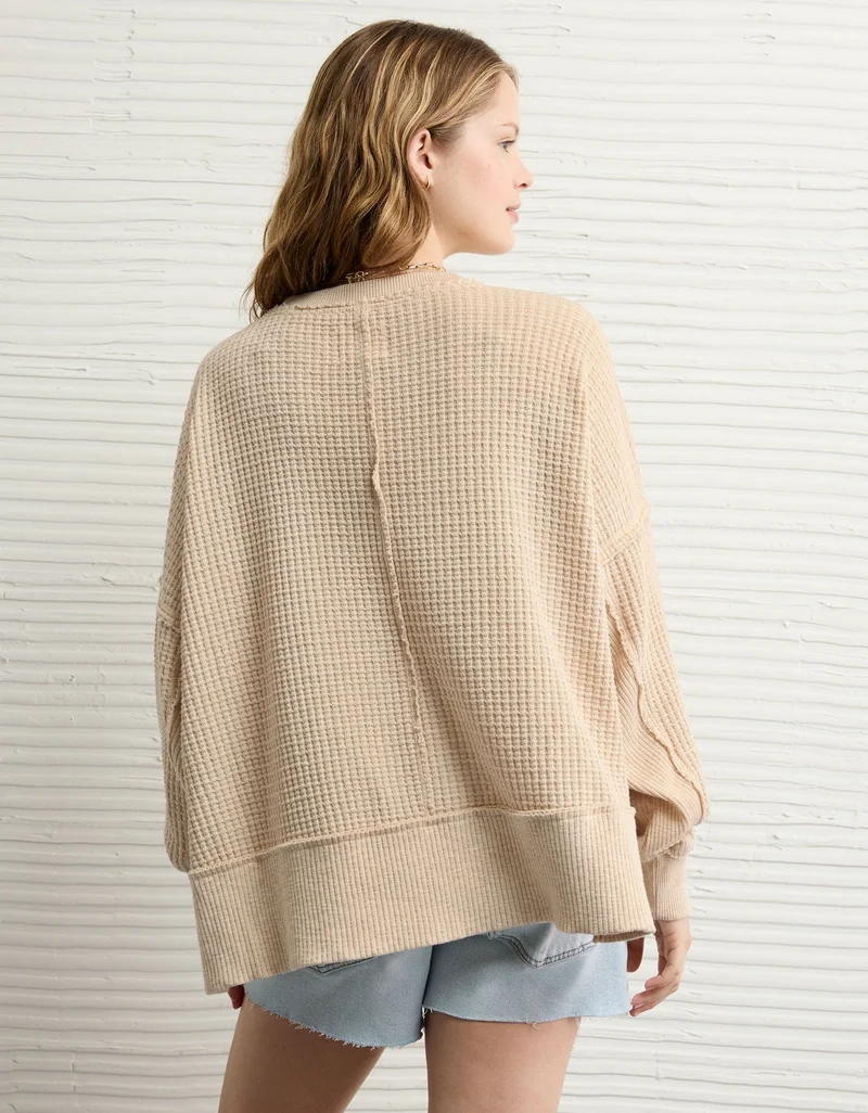 امريكان ايجل سويت-شيرت بنمط وافل وقبة دائرية من تشكيلة بيغ هاغ