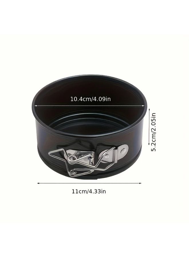 4 Piece Set 4 Inch Springform Cake Pans Non Stick Round Baking Molds Oven Accessories - Image 3