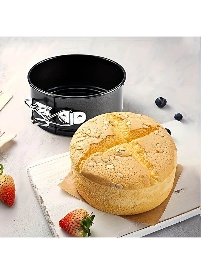 4 Piece Set 4 Inch Springform Cake Pans Non Stick Round Baking Molds Oven Accessories - Image 4