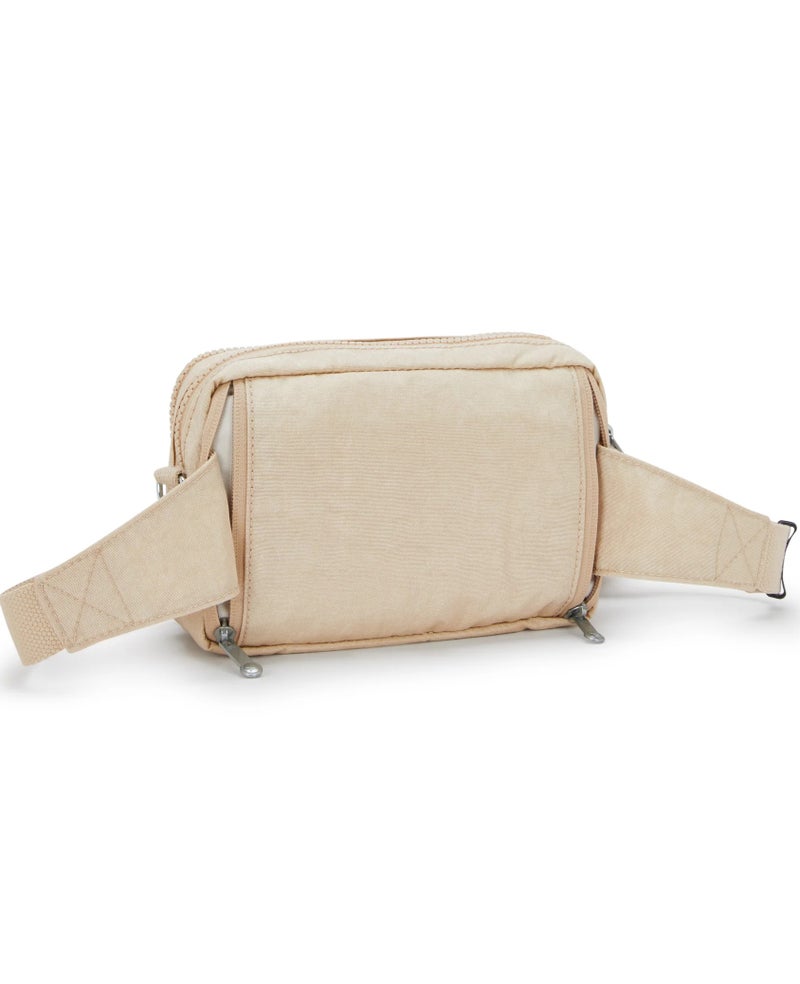 kipling Abanu Multi Small Female Crossbody (Convertible To Waist Bag) - Sparkled Beige - Image 2
