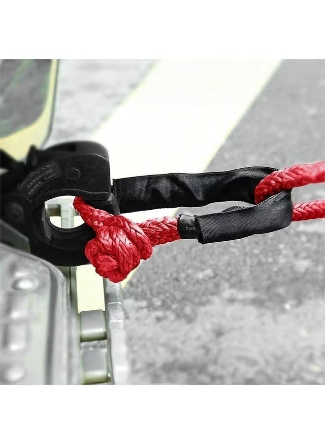 Red Soft Shackles For Recovery, Set of Two 1/2 Inch X 22 Inch (38,000lbs Breaking Strength) Soft Shackle Rope Synthetic with Protective Sleeve for Boating SUV ATV Truck Recovery(Red, 2 Pack) - Image 5