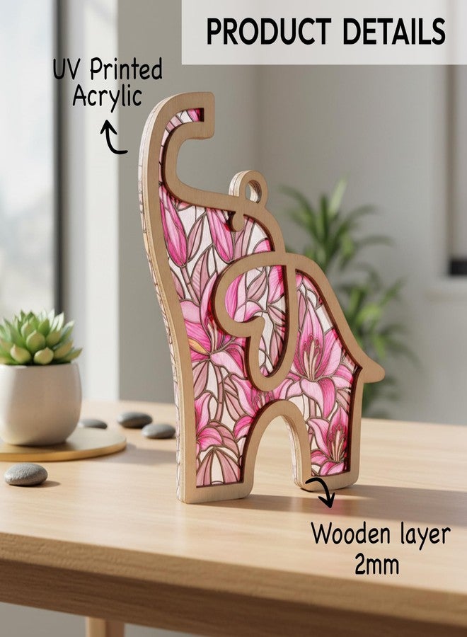 Sensemory Best Friend, Friendship Elephant Ornament, Elephant Gift for Women, Unique Valentines Gifts for Friends, Birthday Valentines Day Gifts for Friends (Pink) - Image 4
