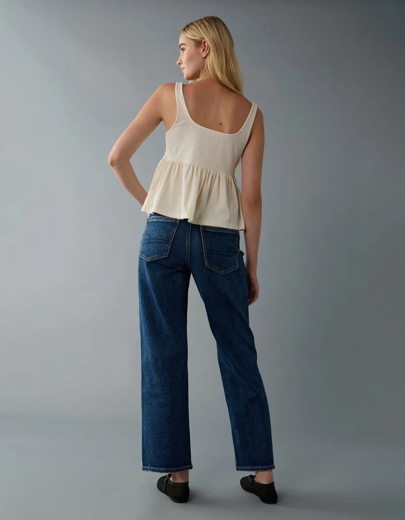 امريكان ايجل جينز ستوف بايب بخصر عالي قابل للتمدد