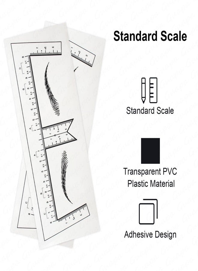 Guapa White Brow Mapping Paste Kit for Brow & Lip Contouring - 20g Paste, 2 Eyebrow Brushes, 30 Eyebrow Ruler Stickers - Essential Microblading & Permanent Makeup Tools - Image 2