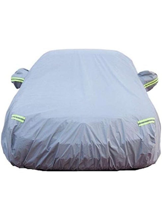 XL Waterproof Car Cover with Reflectors, Double Layer, Fits Most Vehicles - Image 1