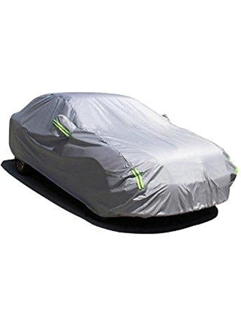 XL Waterproof Car Cover with Reflectors, Double Layer, Fits Most Vehicles - Image 2