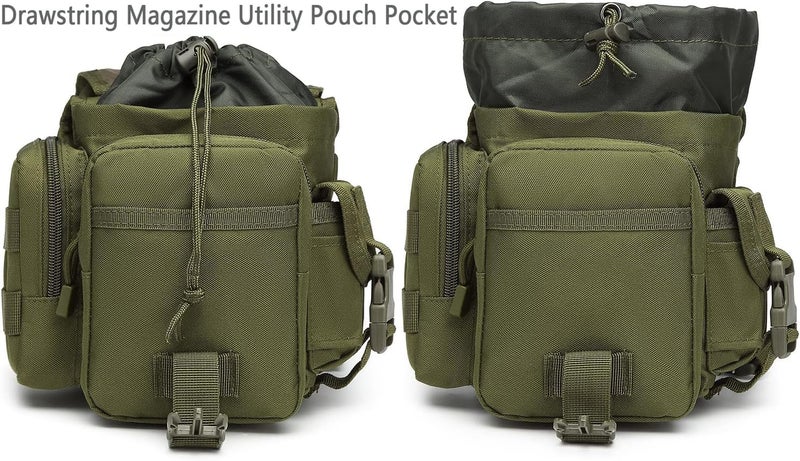 Linist Tactical Drop Leg Multipurpose Utility Waist Bag - Heavy-Duty Military-Style Thigh Pack Cross Body, Strap to Leg Or Hip for Motorcycling, Outdoor, Hiking, Adventure & Travel (Green) - Image 4
