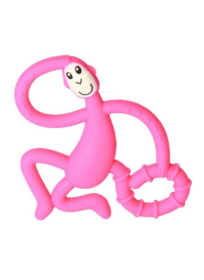 NIBEMINENT Silicone Monkey Shaped Teether Baby Cartoon Cute Portable Teething Toy Ring with Storage Box Pink  - Image 5