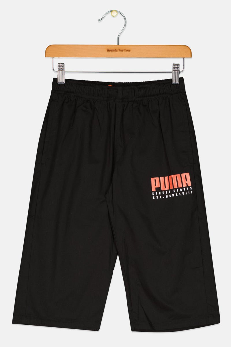 PUMA Kids Boy Sportswear Fit Training Capri Pants, Black  - Image 1