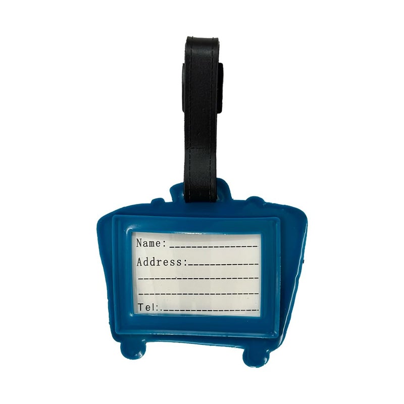 Eitheo Luggage Tags for Kids Luggage Tags with Name & Address Label | Silicone Luggage Tags for Suitcases, Tags for Travel Bags/School Bags Identification tag Colorful Multi (Suitcase Blue) - Image 5