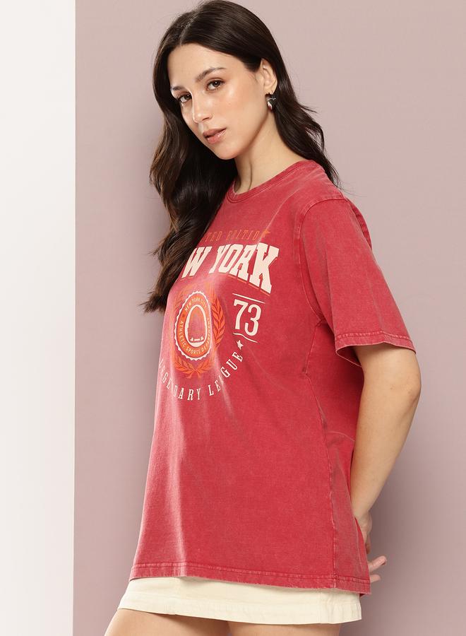 Dillinger Women Acid Washed Oversized T-Shirt - Image 3