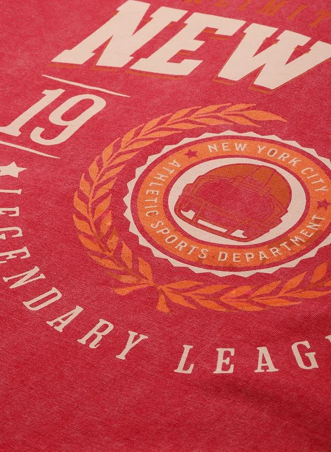 ديلينجر تيشيرت واسع بتفاصيل مشطوفة