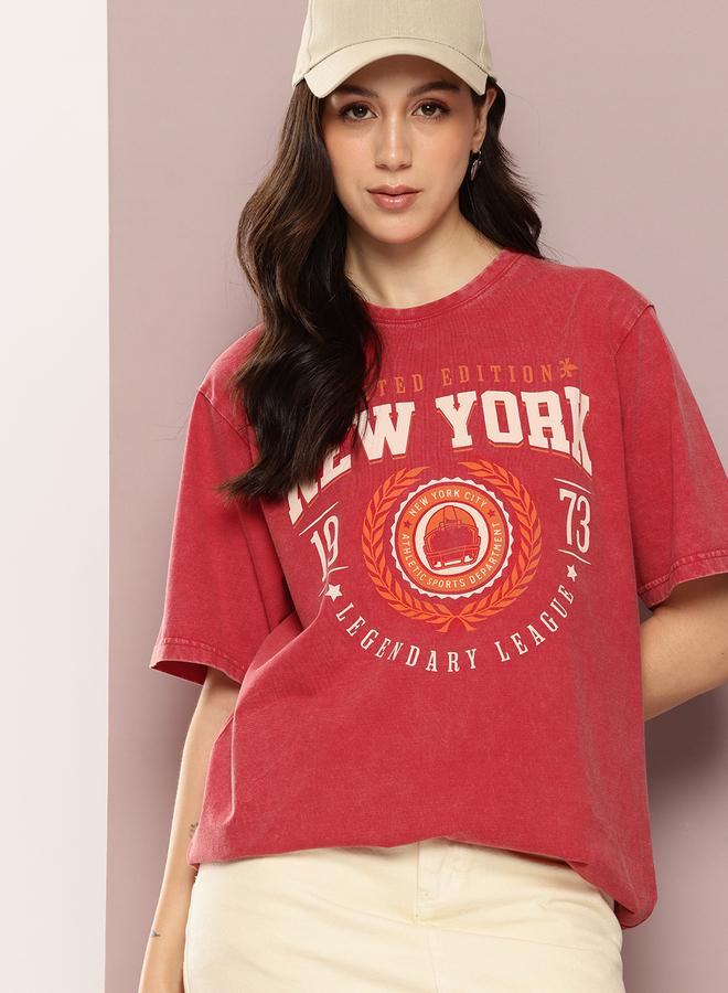 Dillinger Women Acid Washed Oversized T-Shirt - Image 1