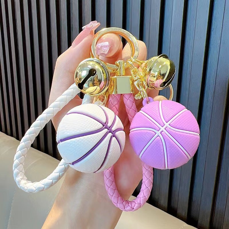 Basketball Keychain - Soft Silicone Key Ring Decoration for Bags - Image 1