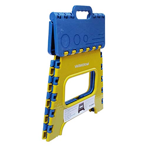 Varmora Folding Stool Plastic, 12 Inch Strong & Portable Stool for Travelling, Home & Kitchen - Foldable Step Stool for Sitting, Bath & Outdoor Use - Image 3