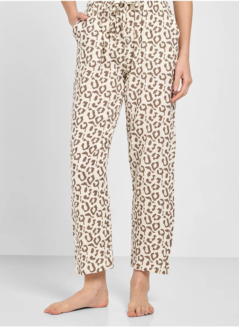 جينجر Pullon Leopard Print Pyjama